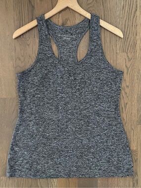 Beyond Yoga Spacedye Step Up Racerback Tank Top in Black and White Large